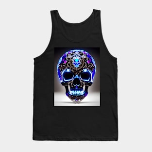 Skull Spooky neon Trippy Tank Top